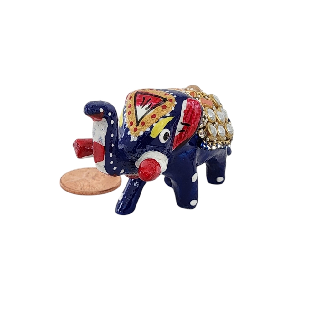 Standing Mini Elephant: strength, stability, grounding - hand painted figure - Picture 16 of 16